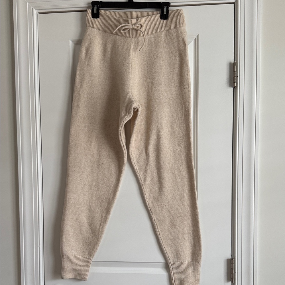 H&M Cream Knit Joggers